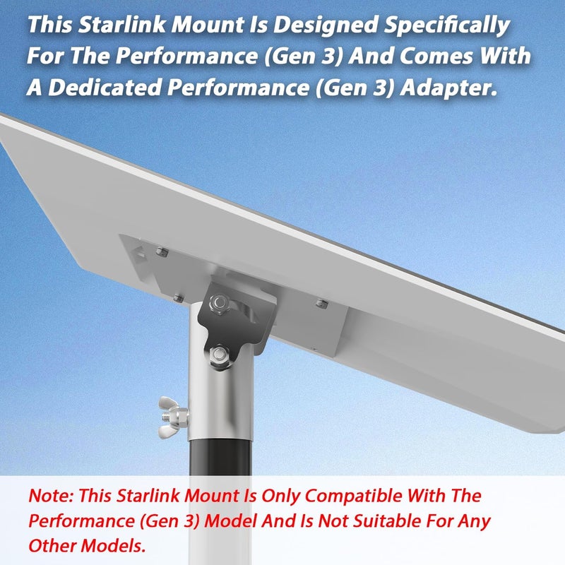 Beciety Starlink Performance Gen 3 Magnetic Mount, Ybervont Starlink Performance Roof Mount Kit with Stainless Steel Adapter, Fits RV, Boat, Metal or Roof Rails for Extreme Climates - Image 2